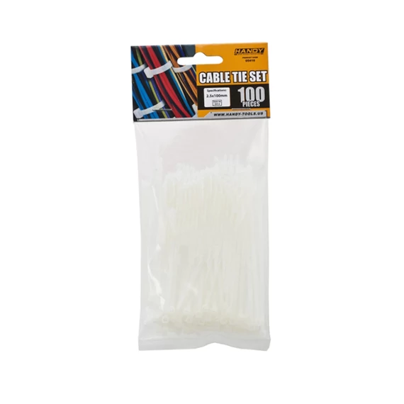 Handy 05410 vezetékkötegelő, 100x2.5mm, 100db, átlátszó