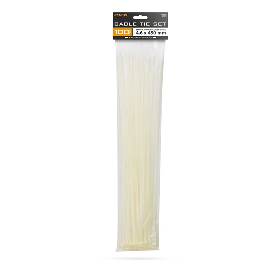 Handy 05424 vezetékkötegelő, 450x4.6mm, 100db, átlátszó