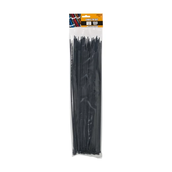 Handy 05423 vezetékkötegelő, 390x4.6mm, 100db, fekete