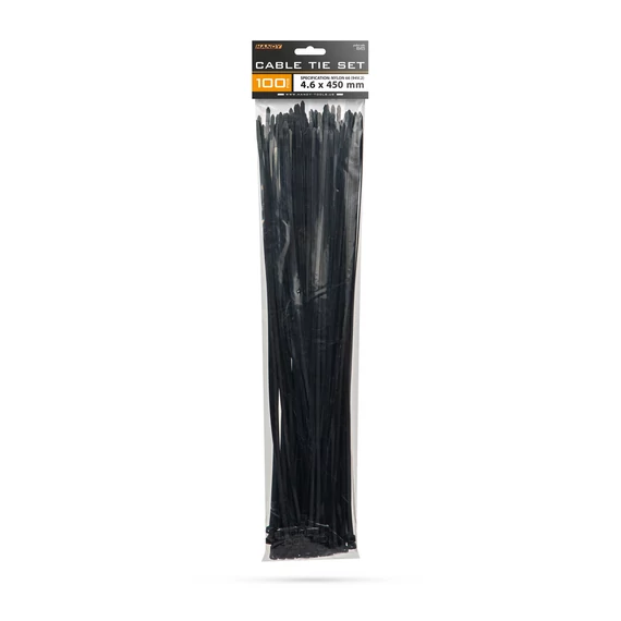 Handy 05425 vezetékkötegelő, 450x4.6mm, 100db, fekete