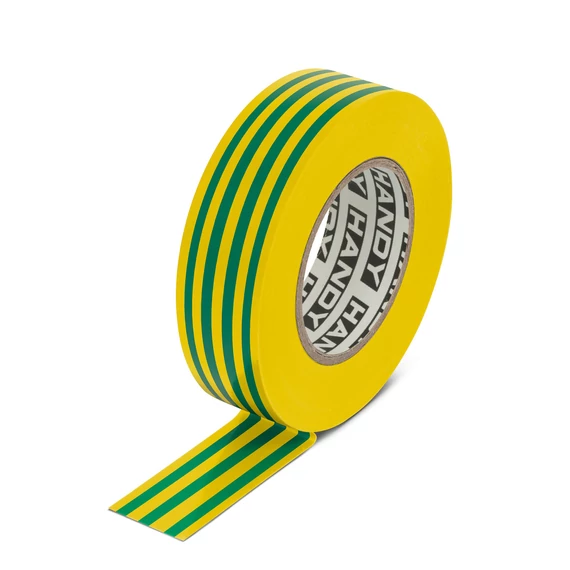 Handy 11097X szigetelőszalag, 0.13x19mmx20m, zöld/sárga