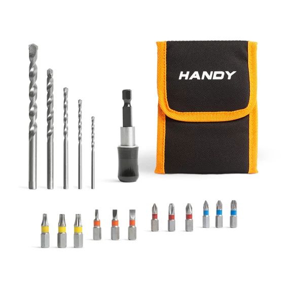 Handy 11003 fúrószár és bitfej készlet, 18db-os