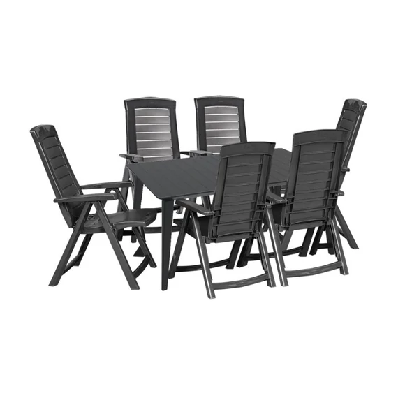 Hecht Jardin kerti bútor szett 1 asztal+ 6 szék
