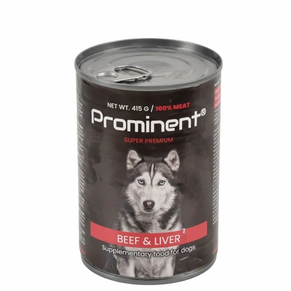 Prominent dog Beef &amp; Liver, konzerv kutyáknak, marhahúsból és májból, 415g