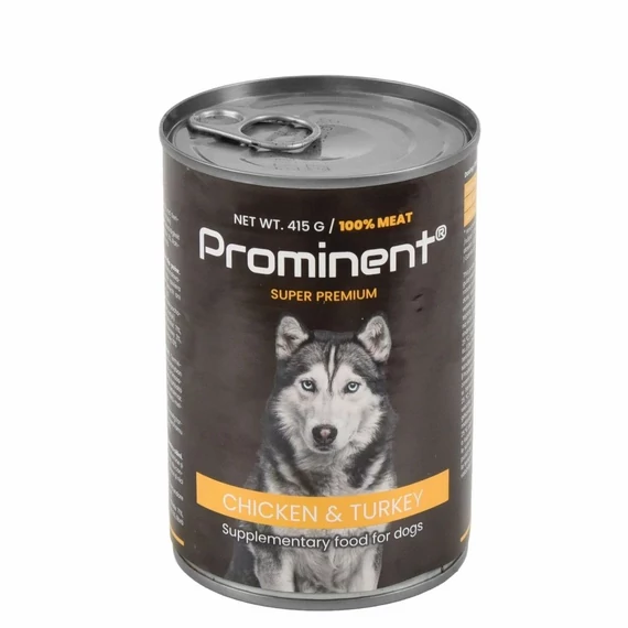Prominent dog Chicken &amp; Turkey, konzerv kutyáknak, csirke és pulykahúsból, 415g
