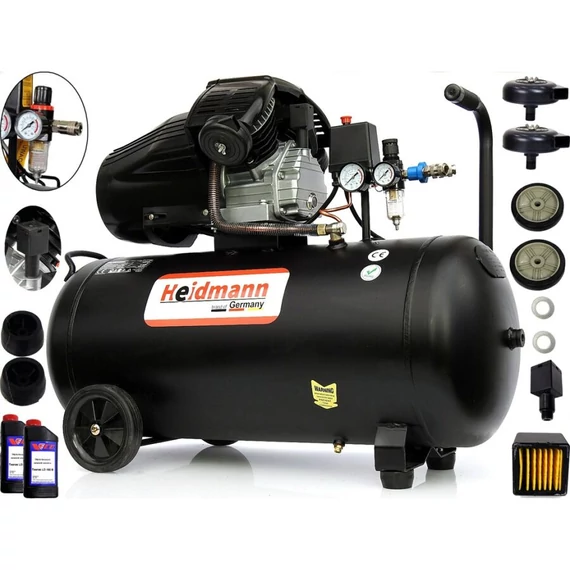 Heidmann H00721 kompresszor, 3.8Le, 50L, 8bar