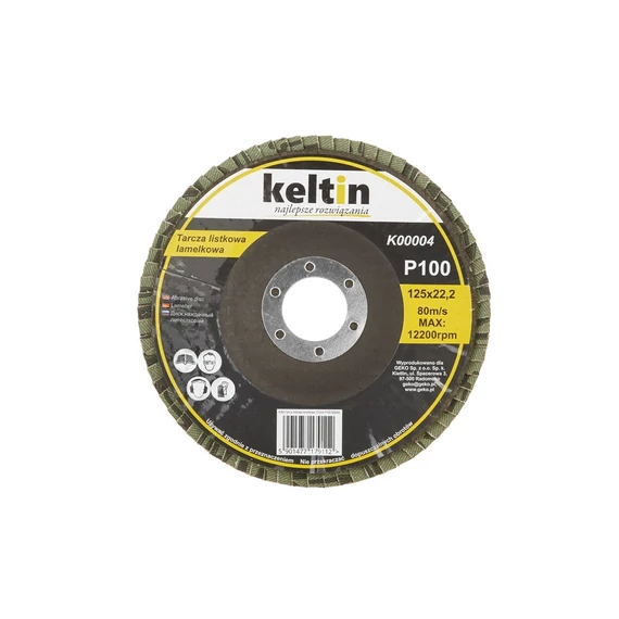 Keltin K00004 lapos tárcsa, P100, 125mm