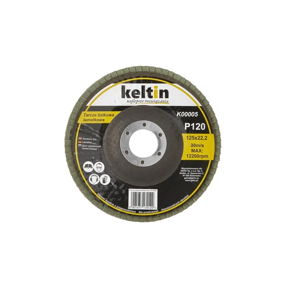 Keltin K00005 lapos tárcsa, P120, 125mm