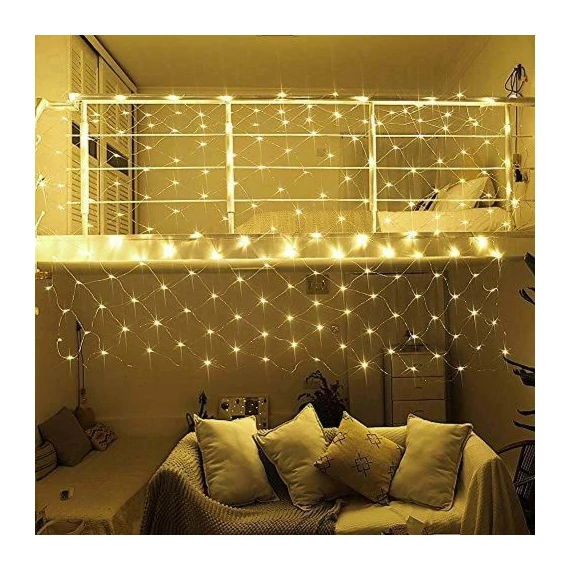 128LED-es melegfehér hálós fényfüzér