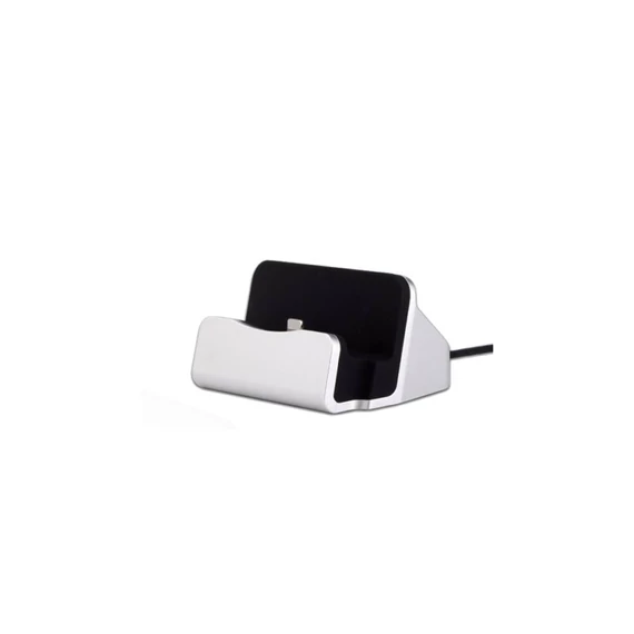 Iphone asztali töltő, ezüst