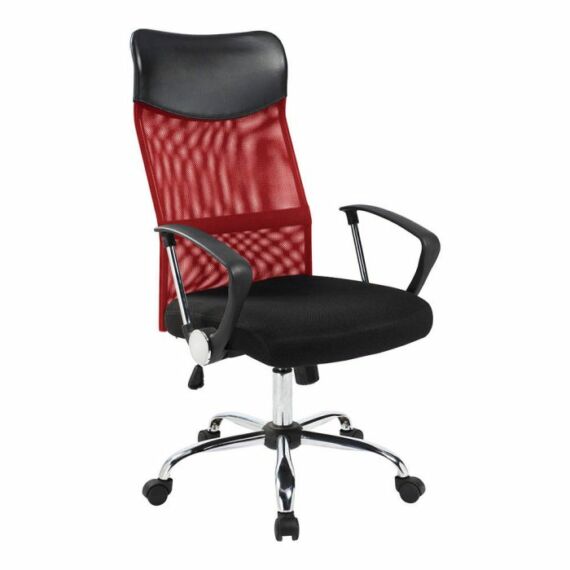 Ergonomikus irodai szék magasított háttámlával, piros