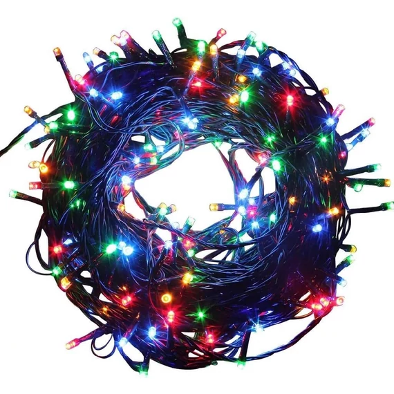 LED-es karácsonyi fényfüzér, 8 beállítás, 480 LED, 51 méter, színes