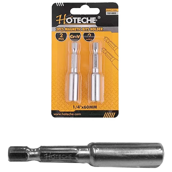 Hoteche gyorskioldó mágneses bittartó, CrV, 1/4&quot;, 60mm, 2db