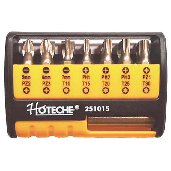 Hoteche bitkészlet, vegyes, 1/4&quot;, 25mm, 12db