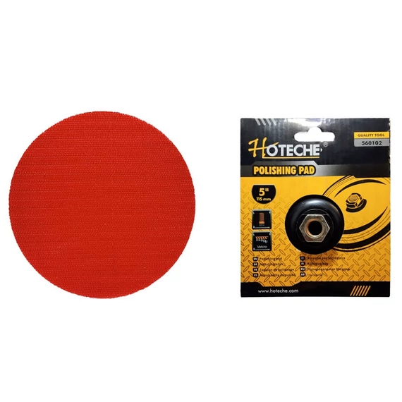 Hoteche csiszoló gumitányér, tépőzáras, flexre, 125mmxM14