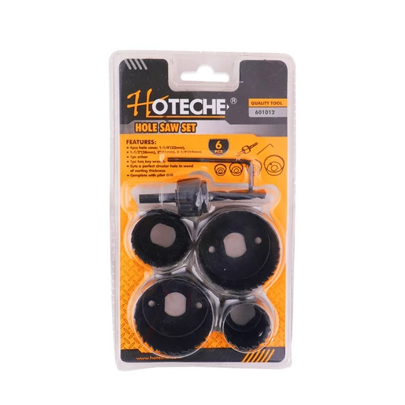 Hoteche körkivágó készlet, acél, 32-54mm, 5 részes