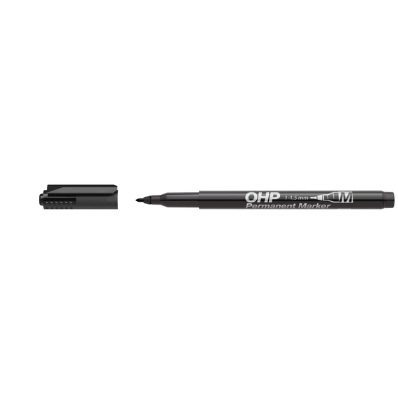 Ico ohp M alkoholos jelölőfilc, kerek, fekete, 1-1.5mm