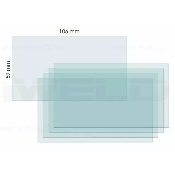 Iweld Fantom 4.6 automata belső védőplexi, 105x59mm