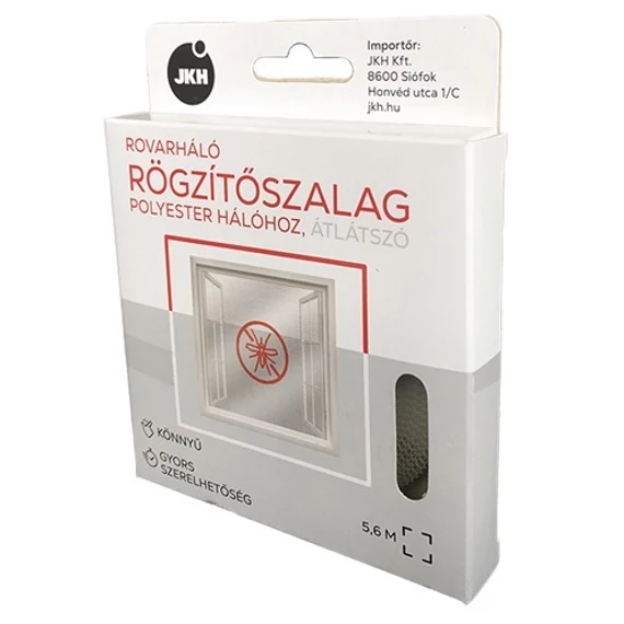 Szúnyogháló rögzítőszalag, átlátszó, 5.6mx7.5mm