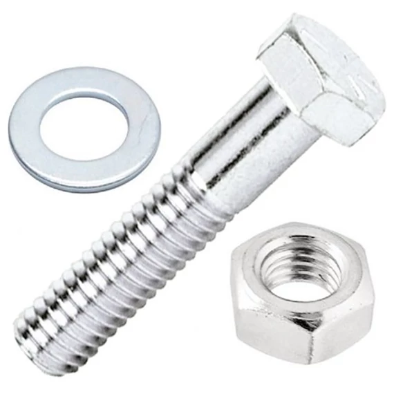 Hatlapfejű csavar anyával és lapos alátéttel, M8x40, 2db