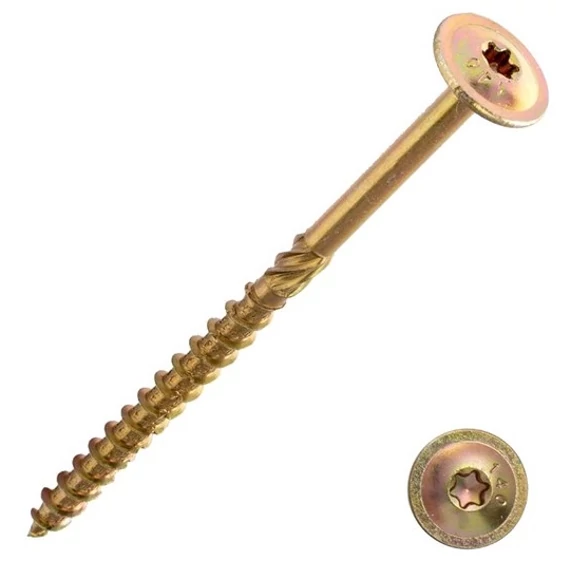 Szerkezetépítő csavar, tányérfejű, Torx, 8x80mm, 6db