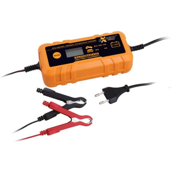 Expert akkumulátortöltő, savas/zselés/AGM intelligens, 12V/6V