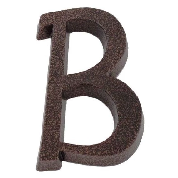 SB alumínium házszám "B" betű, barna, 11cm
