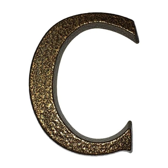 SB alumínium házszám &quot;C&quot; betű, barna, 10cm