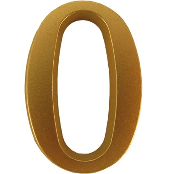 SB öntapadós matt arany ajtószám &quot;0&quot;, 4,5cm
