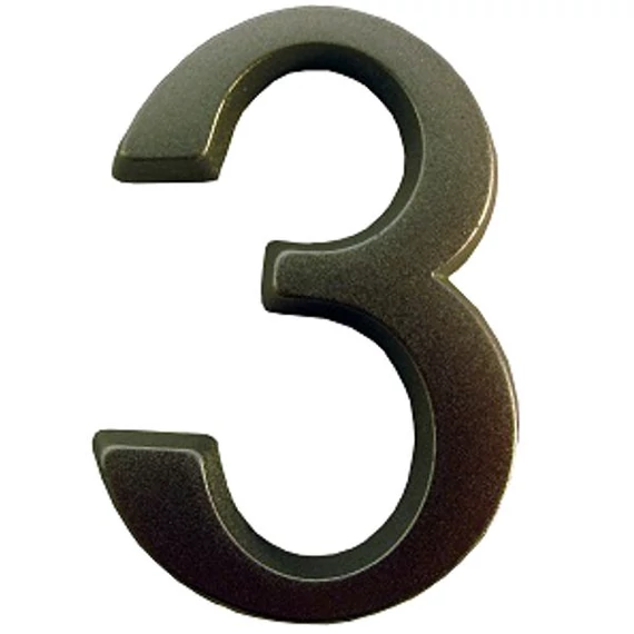 SB öntapadós matt ezüst ajtószám "3", 4,5cm