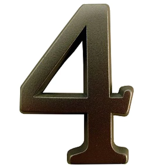 SB öntapadós matt ezüst ajtószám &quot;4&quot;, 4,5cm