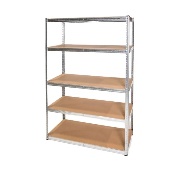 Fémpolc, 5-ös, MDF, 5x175kg, 120x180x45cm
