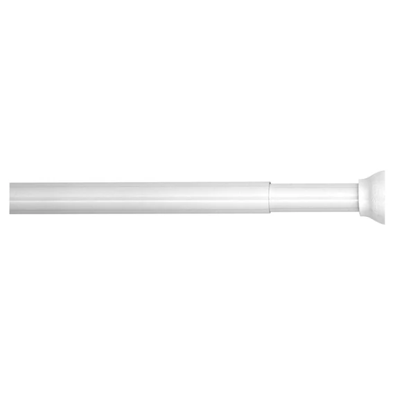 Teleszkópos zuhanyfüggöny tartó, fehér, 125-220cm
