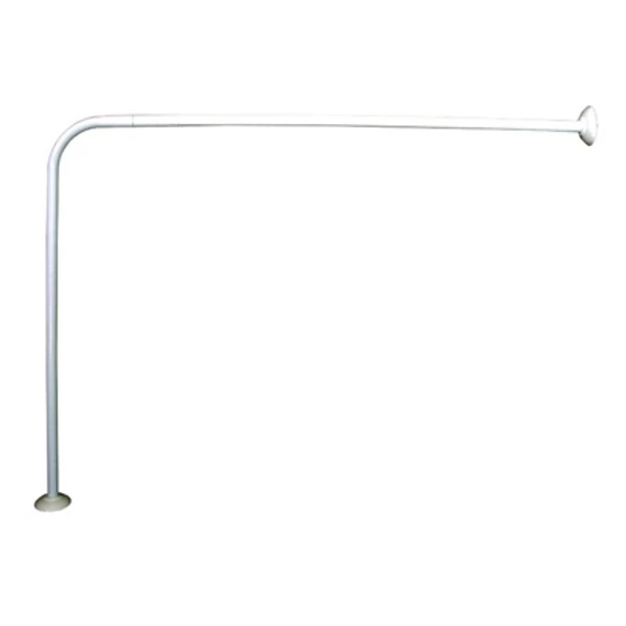 Zuhanyfüggöny tartó sarok, fehér, 90x90cm