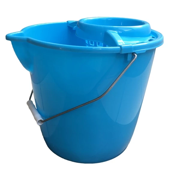 Felmosóvödör csavarókosárral, kerek, 12L