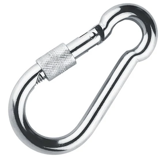 Karabiner, menetes, horganyzott, 6x60mm