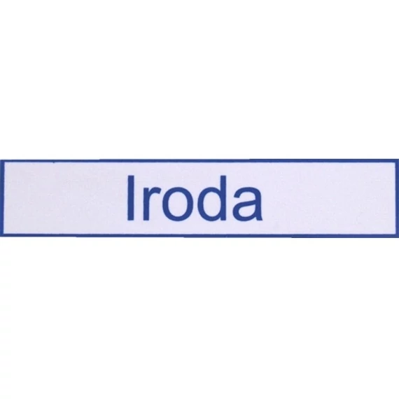 Információs tábla, műanyag, 20x4.5cm, Iroda