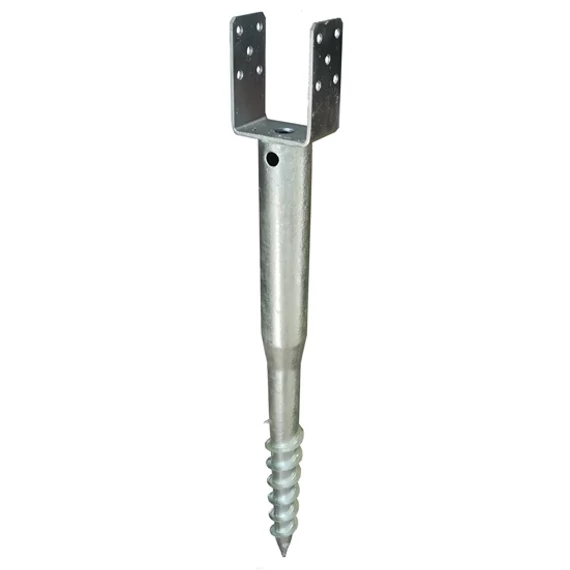 Becsavarható oszloptalp (talajcsavar), tüzihorganyzott, 101x865/4mm, (ET)