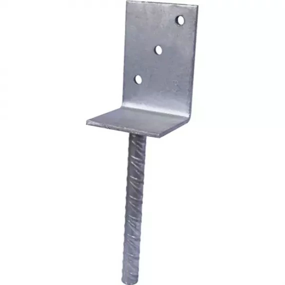 Betonozható oszloptalp "L",horganyzott, 84x60x120/5mm, (ET)