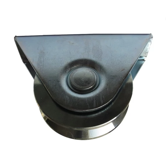Tolókapu görgő &quot;V&quot; profil, csavarozható rászerelhető, 100mm 