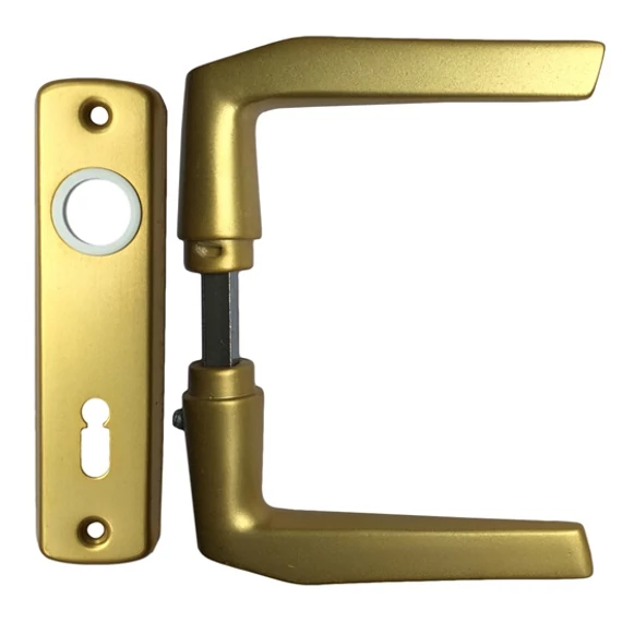 SB ajtókilincs 410 + ajtócím 55mm lővér kulcslyukas F3 eloxált