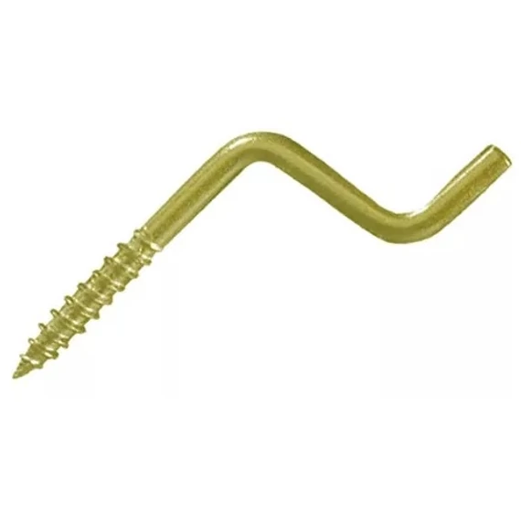 Csavaros félfordító, rezezett, 4x40mm, 10db