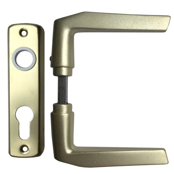 SB ajtókilincs 410 + ajtócím 55mm lővér cilinderlyukas F2 eloxált