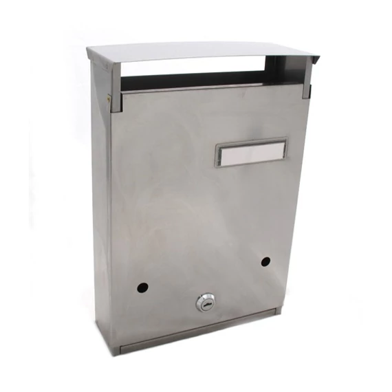 Kültéri, álló, felnyíló postaláda névtartóval &quot;Minima&quot;, inox, 21x31cm