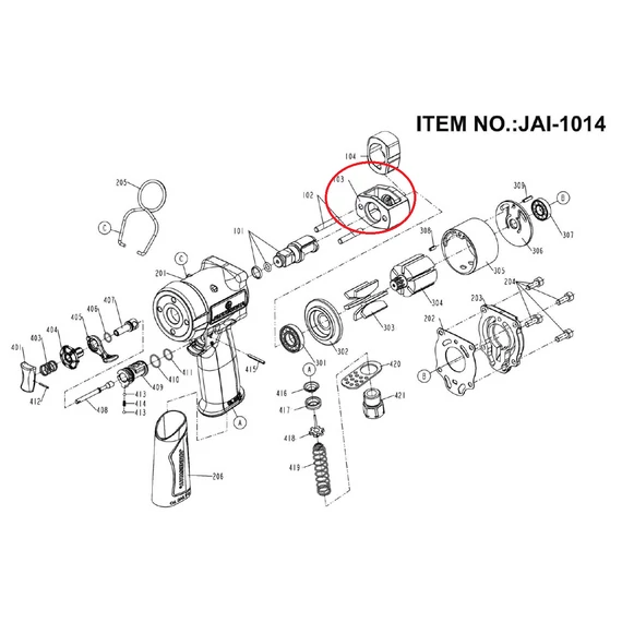 Jonnesway JAI-1014-103 kalapács kosár a JAI-1014 légkulcshoz