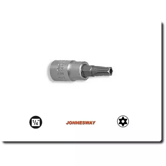 Jonnesway Kézi dugókulcsfej 1/4&quot; Torx T30 lyukas S08H230