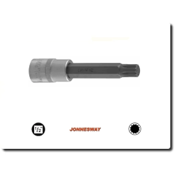 Jonnesway Kézi dugókulcsfej 1/2" XZN12 hosszított S64H4212