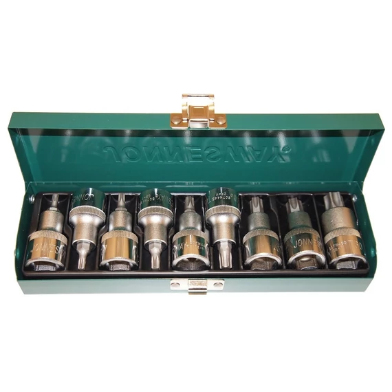 Jonnesway dugókulcs készlet, Torx, 1/2&quot;, T20-T60, 9db