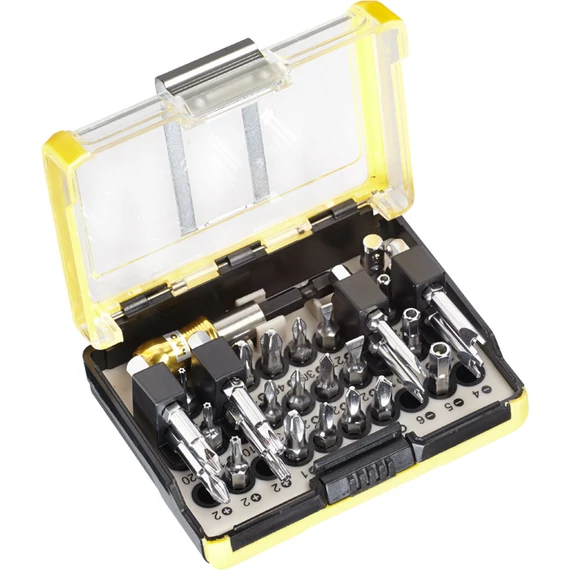 KWB PROFI BIT-BOX SAFETY bit készlet 28 db övre csíptethető ISO 1173 