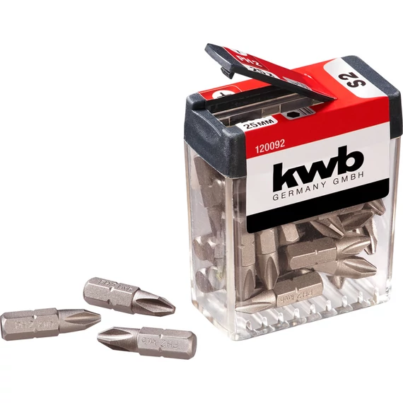 KWB Basic S2 PH2 bit, standard csavarokhoz, 25mm, 25db